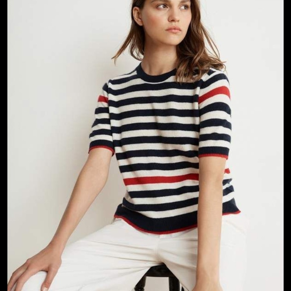 Velvet by Graham & Spencer Brenna stripe cashmere
